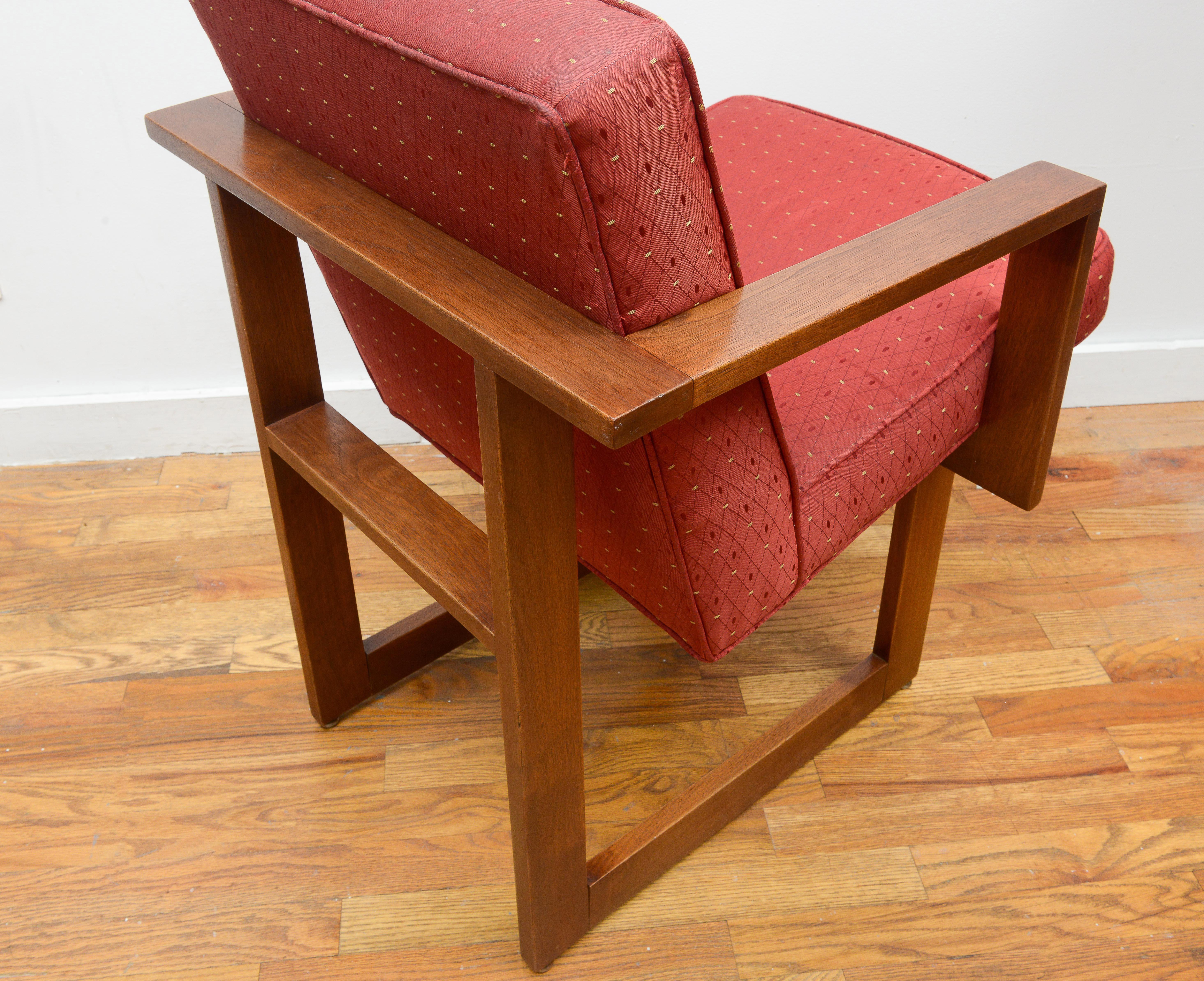 Rare fauteuil «ubiste » Vladimir Kagan en chêne des années 1960 en vente 3