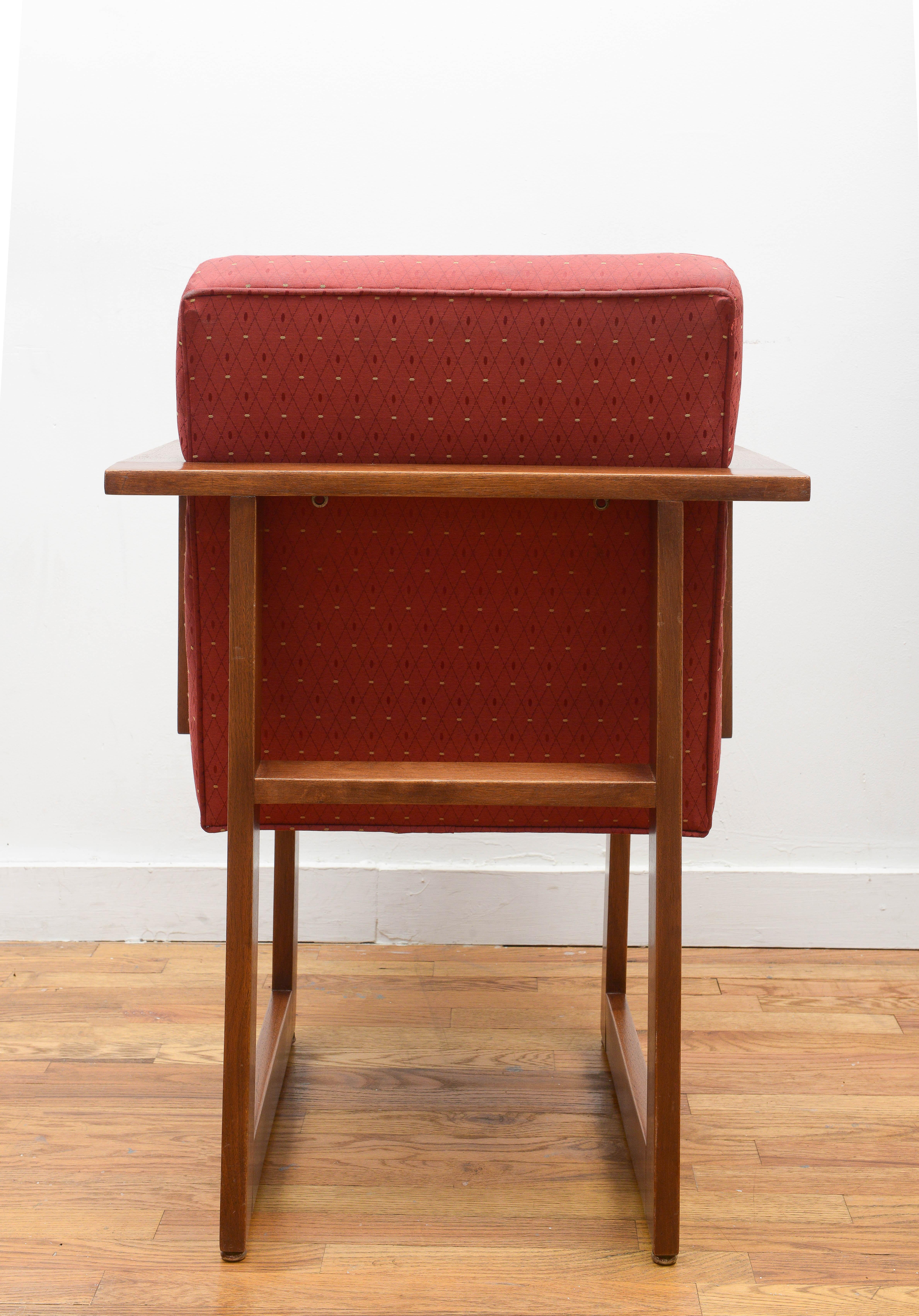 Milieu du XXe siècle Rare fauteuil «ubiste » Vladimir Kagan en chêne des années 1960 en vente