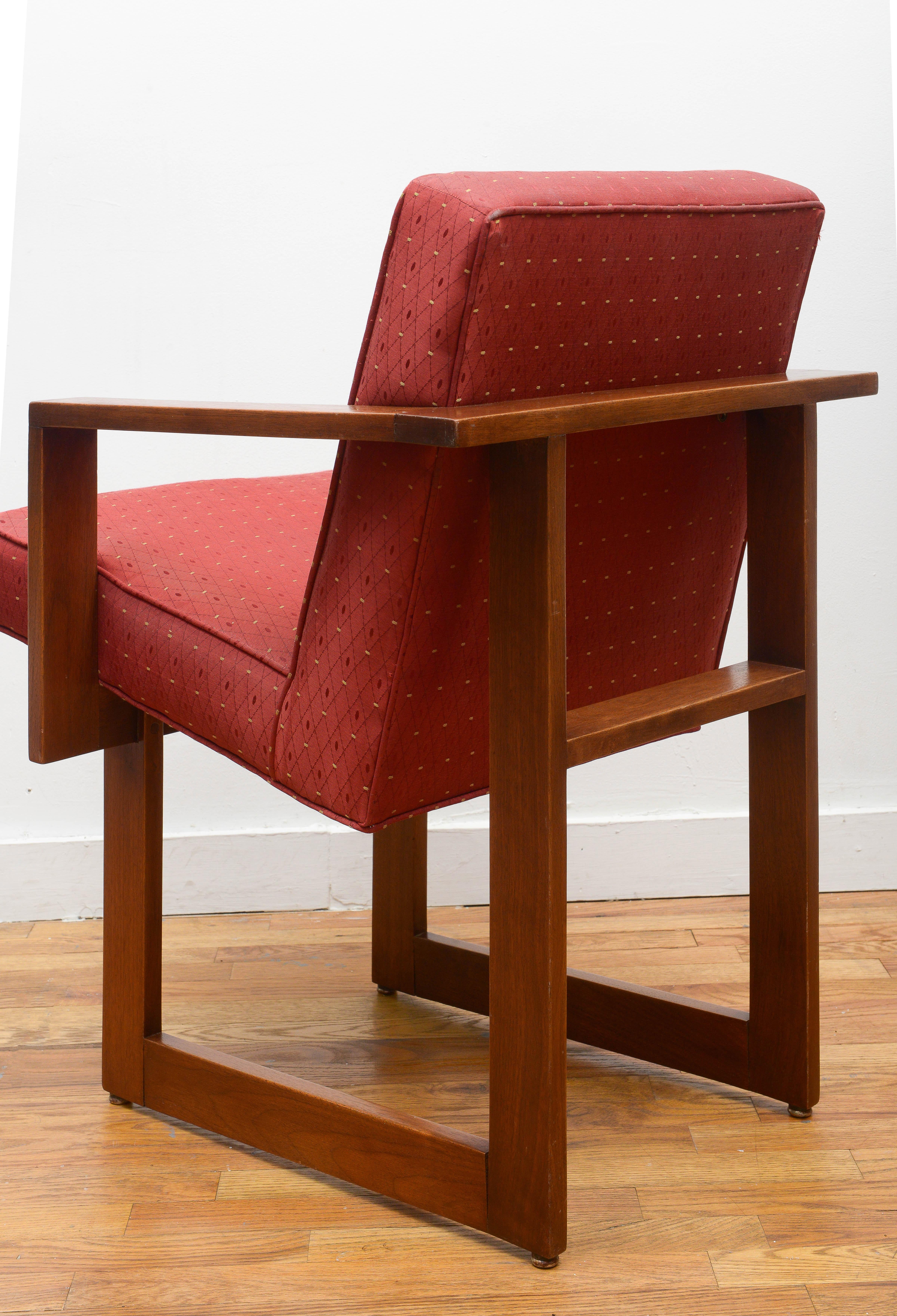 Rare fauteuil «ubiste » Vladimir Kagan en chêne des années 1960 en vente 1