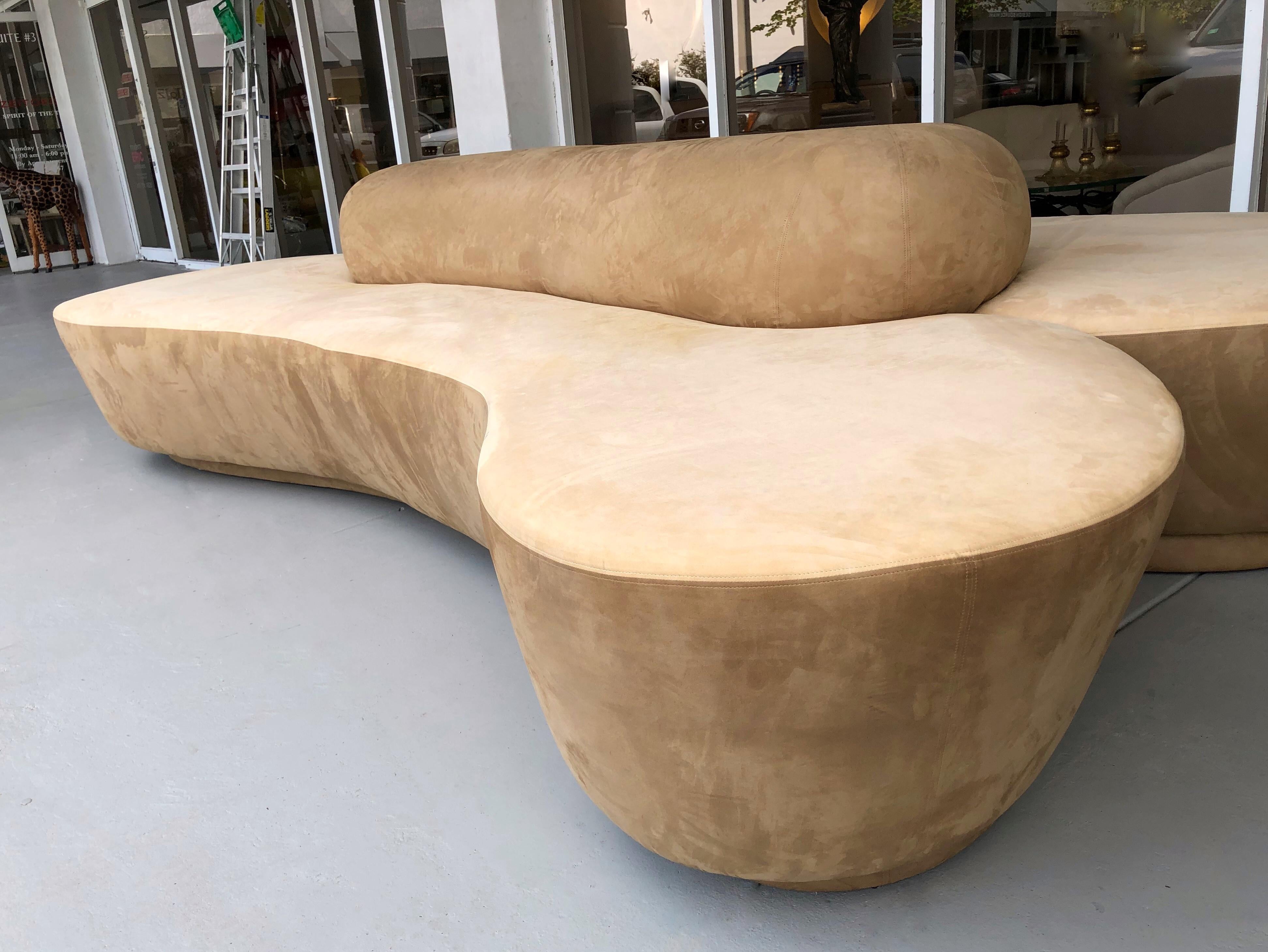 Rare Double L Facing Sofa by Vladimir Kagan for Directional 2