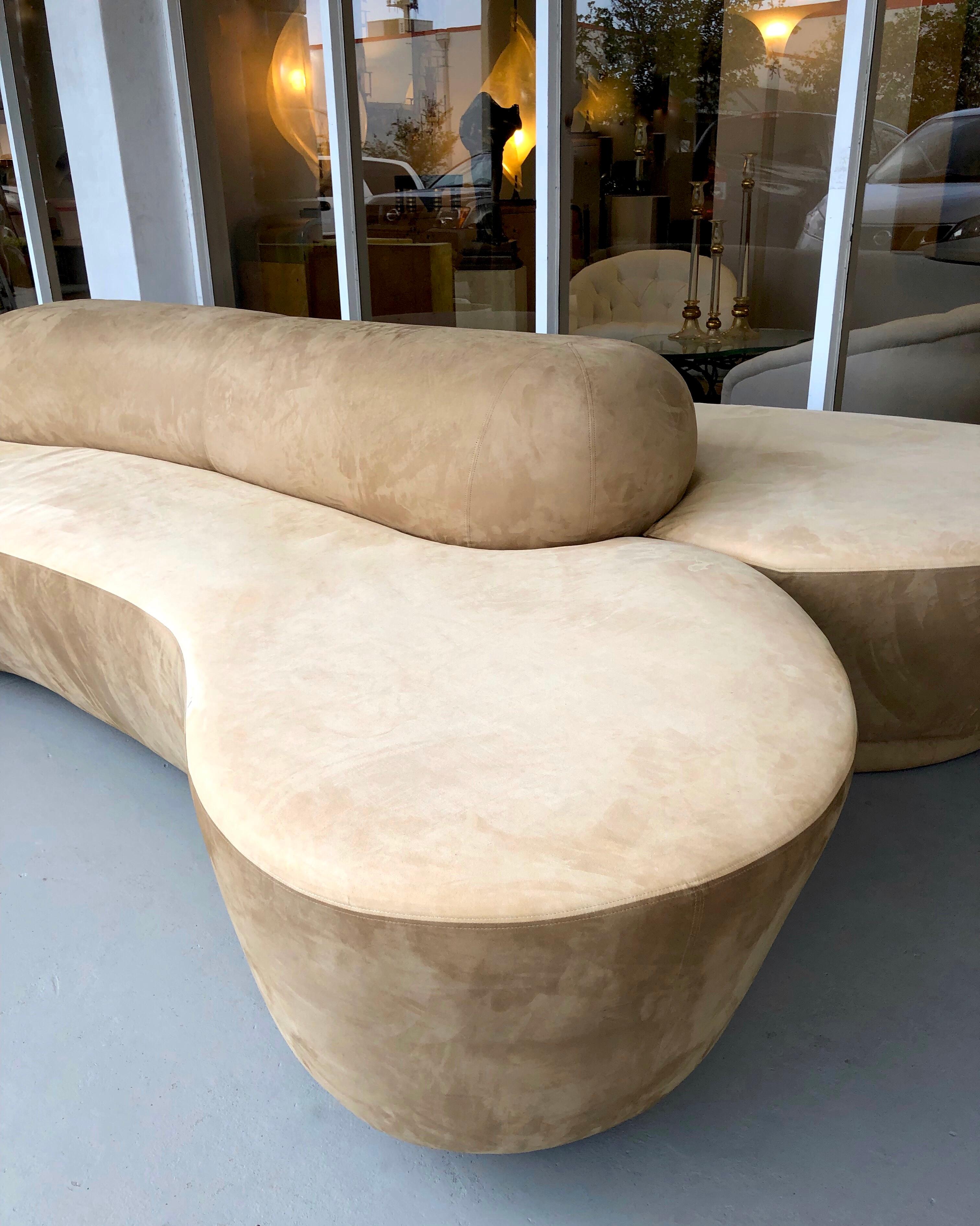 Rare Double L Facing Sofa by Vladimir Kagan for Directional 4