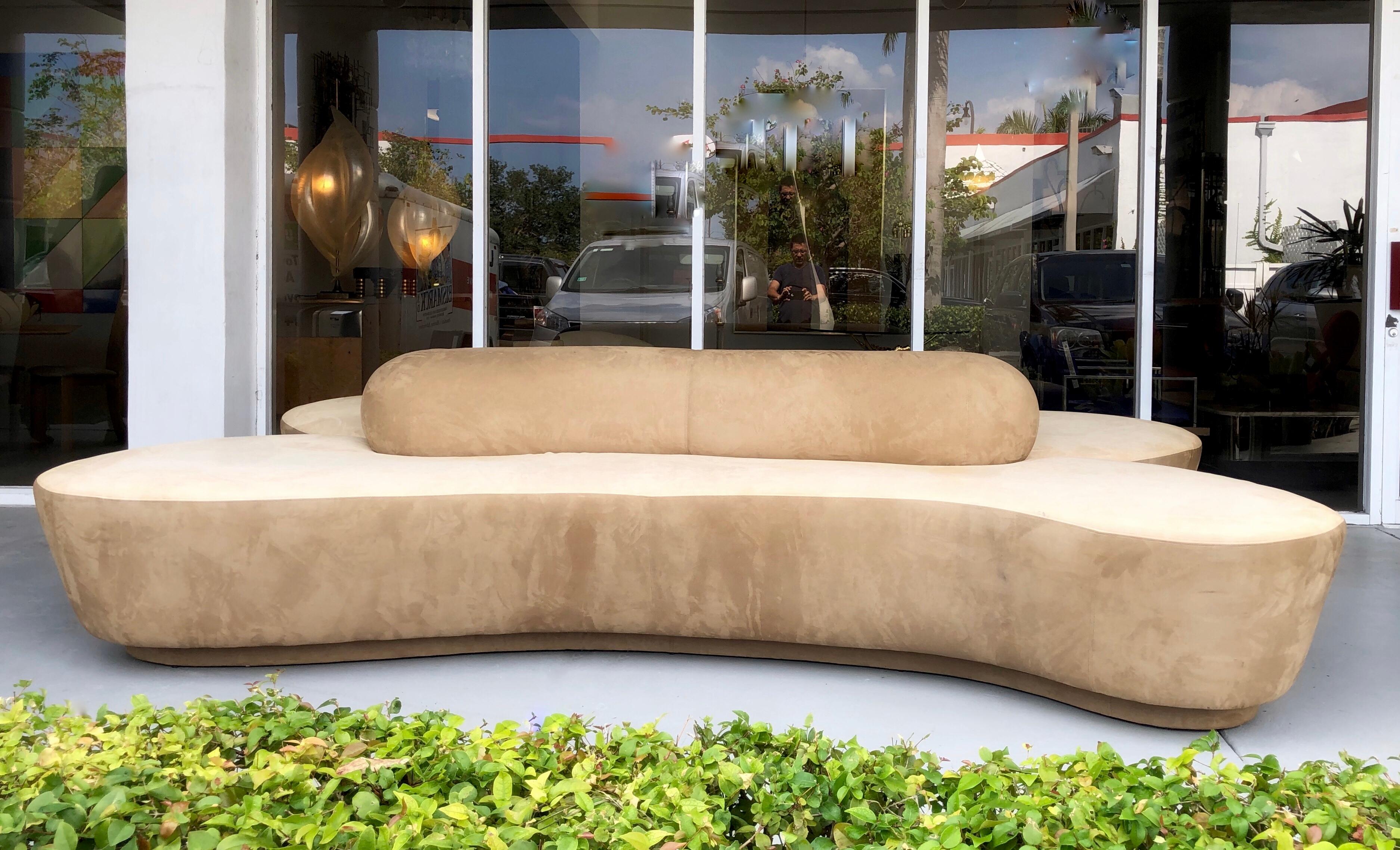 American Rare Double L Facing Sofa by Vladimir Kagan for Directional