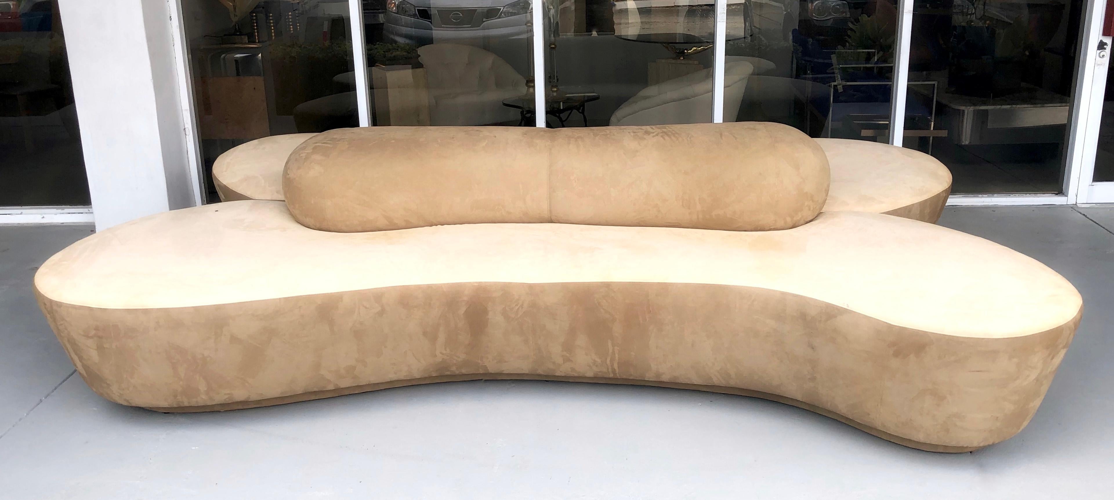 Rare Double L Facing Sofa by Vladimir Kagan for Directional In Good Condition In Miami, FL