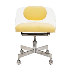 Vladimir Kagan Rare "Lotus Desk Chair" in Molded Lucite 1970s