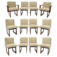 Vladimir Kagan Rare Set of 12 "Cubist Dining Chairs", 1960s