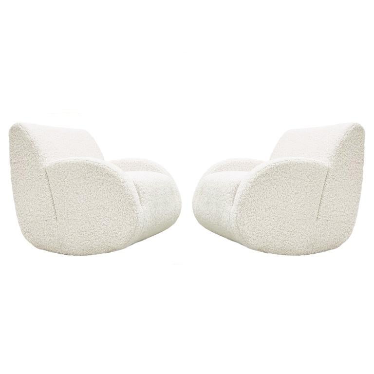 Vladimir Kagan "Rock Star" Lounge Chairs, Pair