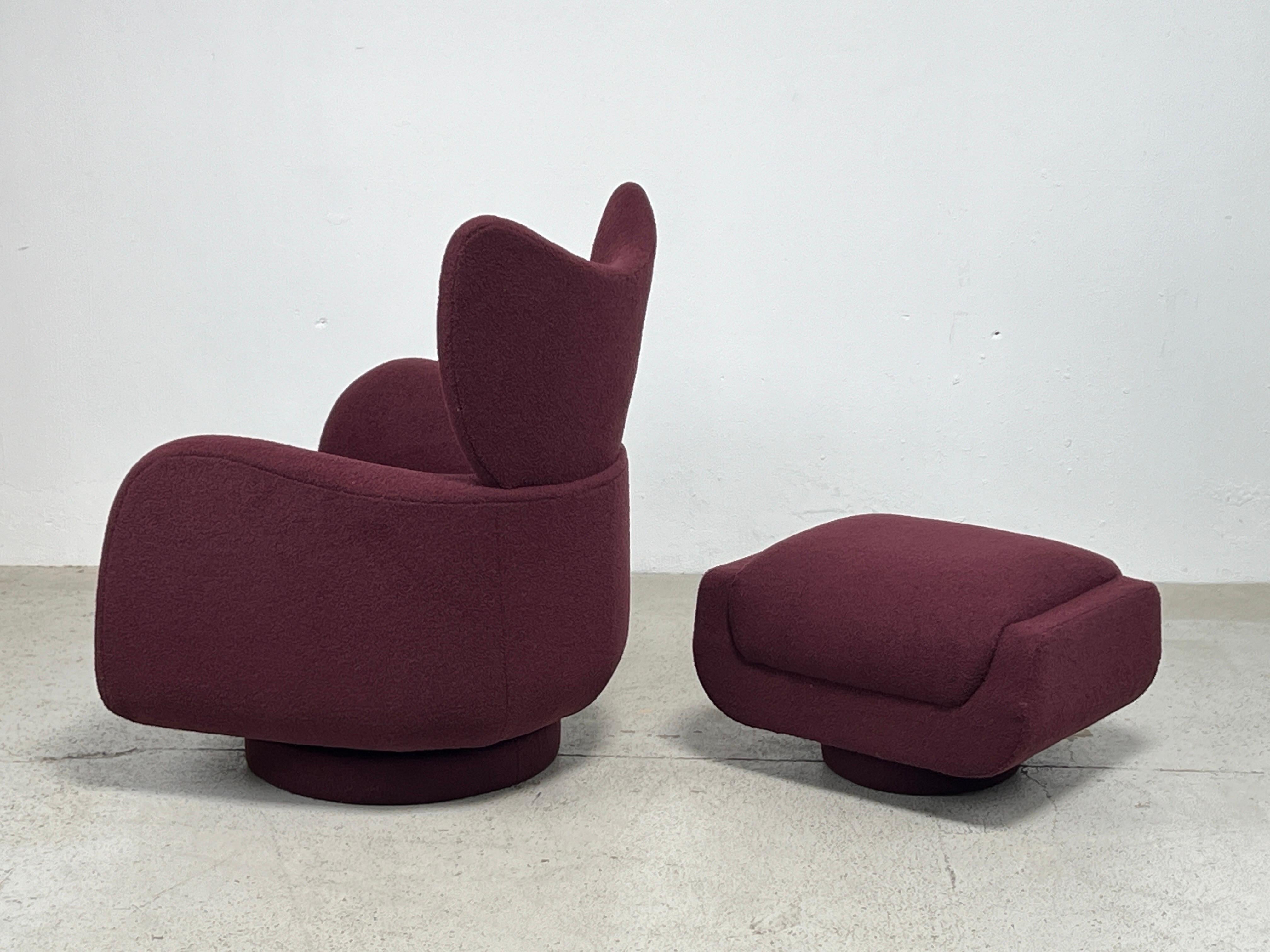 Vladimir Kagan Rocking Swivel Chair and Ottoman 7