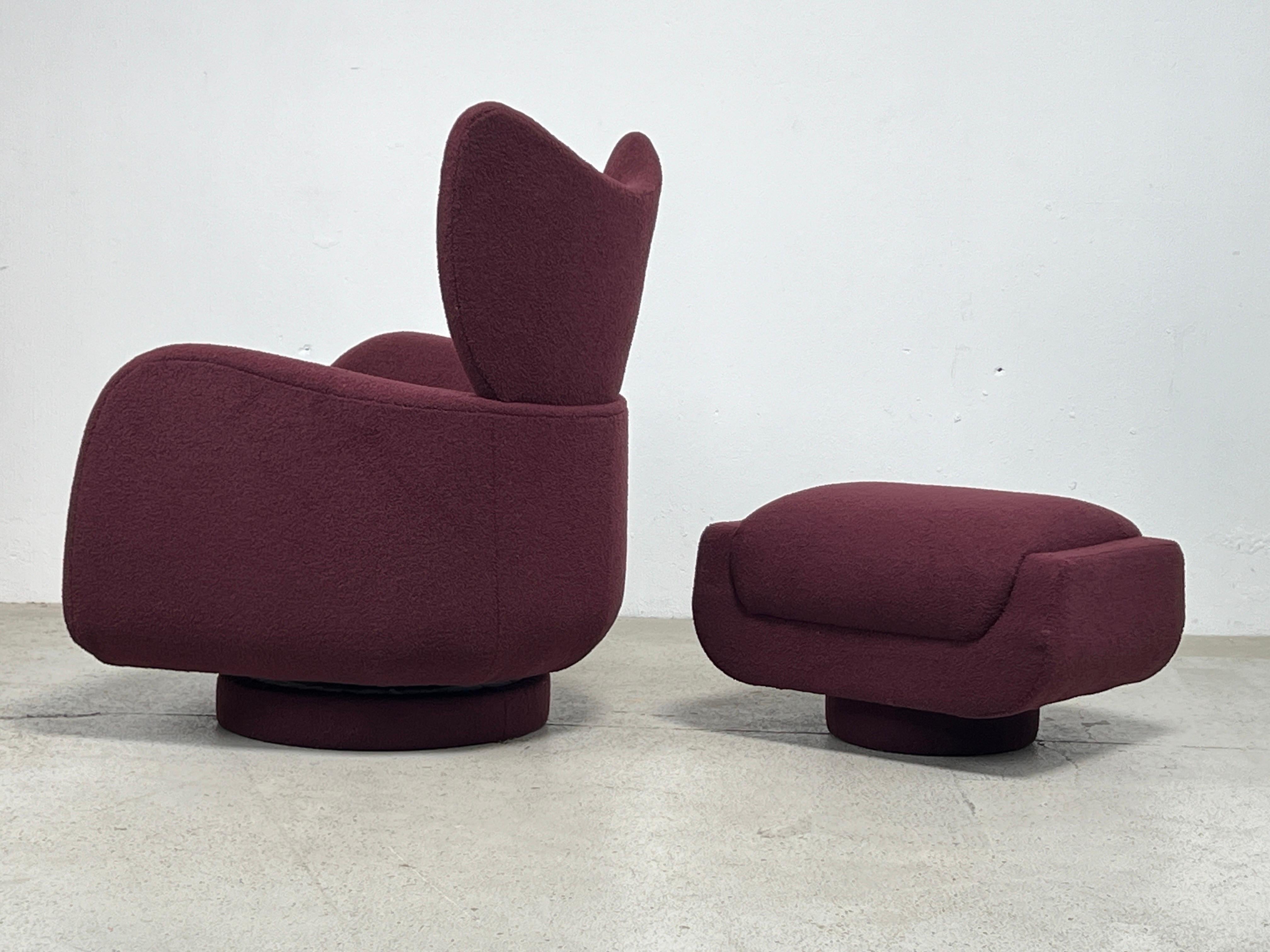 Vladimir Kagan Rocking Swivel Chair and Ottoman 8