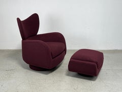 Vladimir Kagan Rocking Swivel Chair and Ottoman