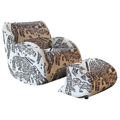 Vladimir Kagan "Rockstar" Lounge Chair with Ottoman
