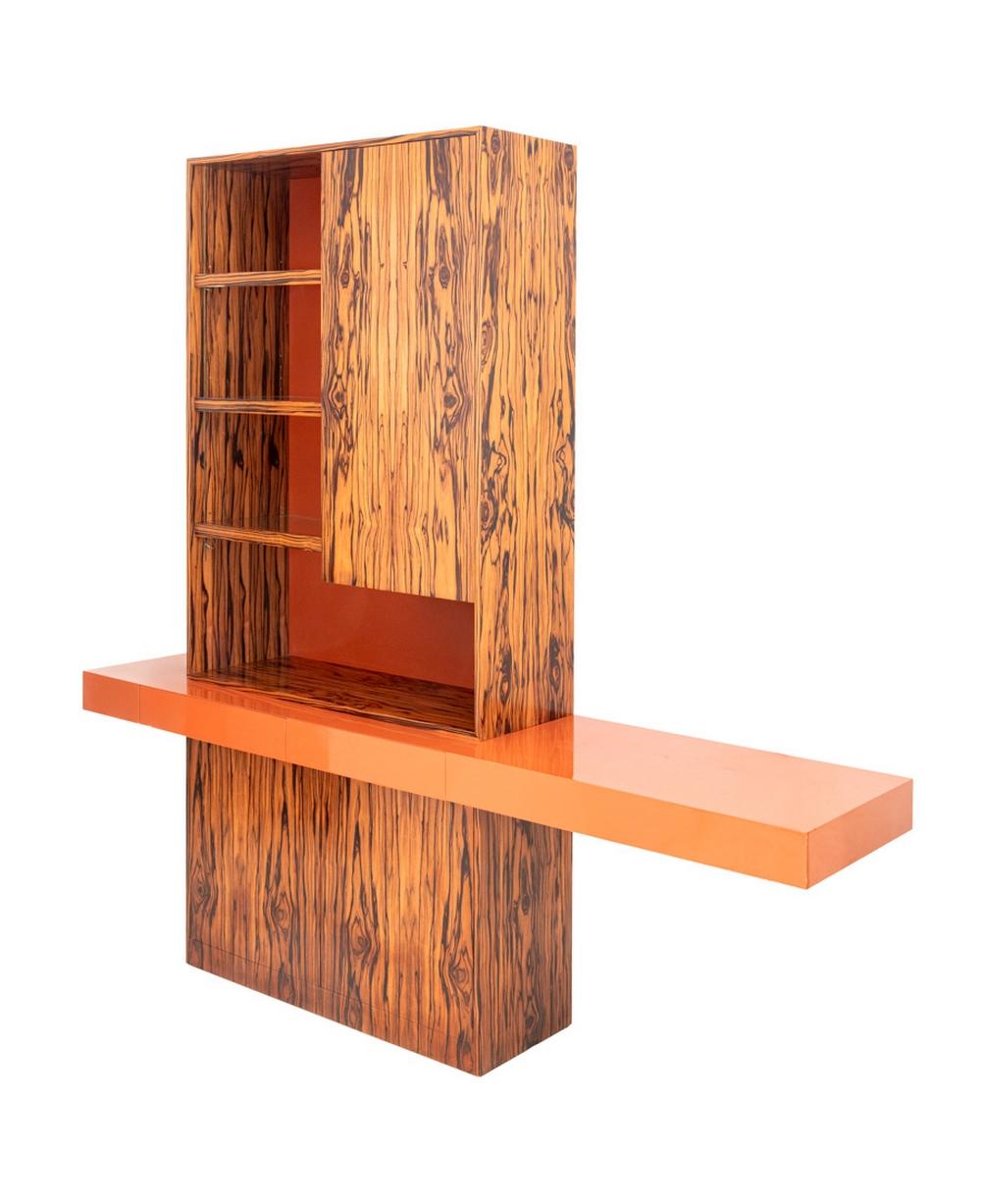 Acrylic Vladimir Kagan Rosewood Bar Cabinet, 1970 For Sale