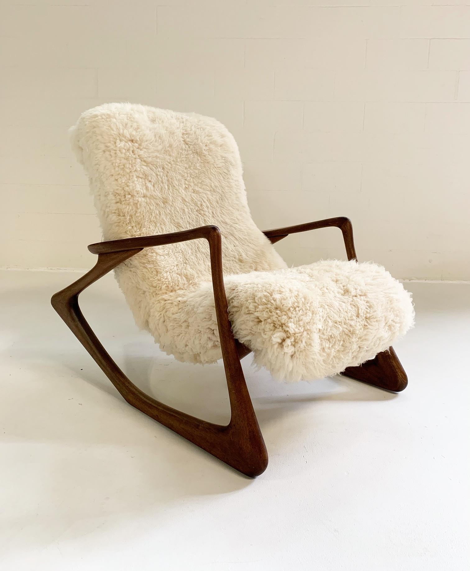 shearling rocking chair