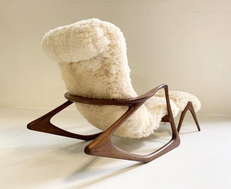 Vladimir Kagan Sculpted Rocking Chair and Ottoman in California ...