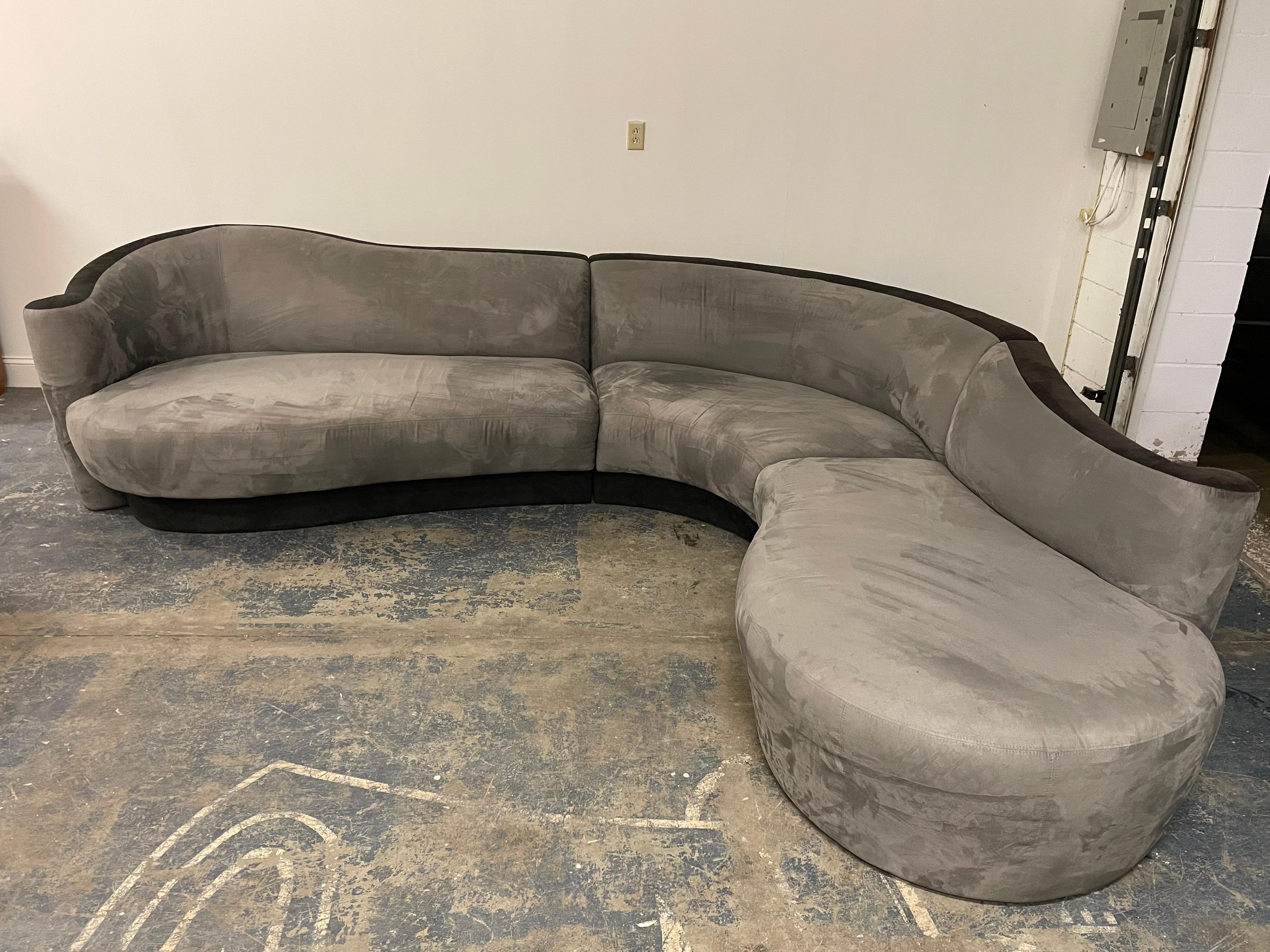 Mid-Century Modern Serpentine Sectional Sofa by Weiman Preview