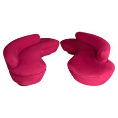 Vladimir Kagan „Serpentine Cloud“ – geschwungene Sofas für Directional, signiertes Paar