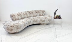 Vladimir Kagan Serpentine Cloud Sofa, Directional, in Chinoiserie Tiger Velvet