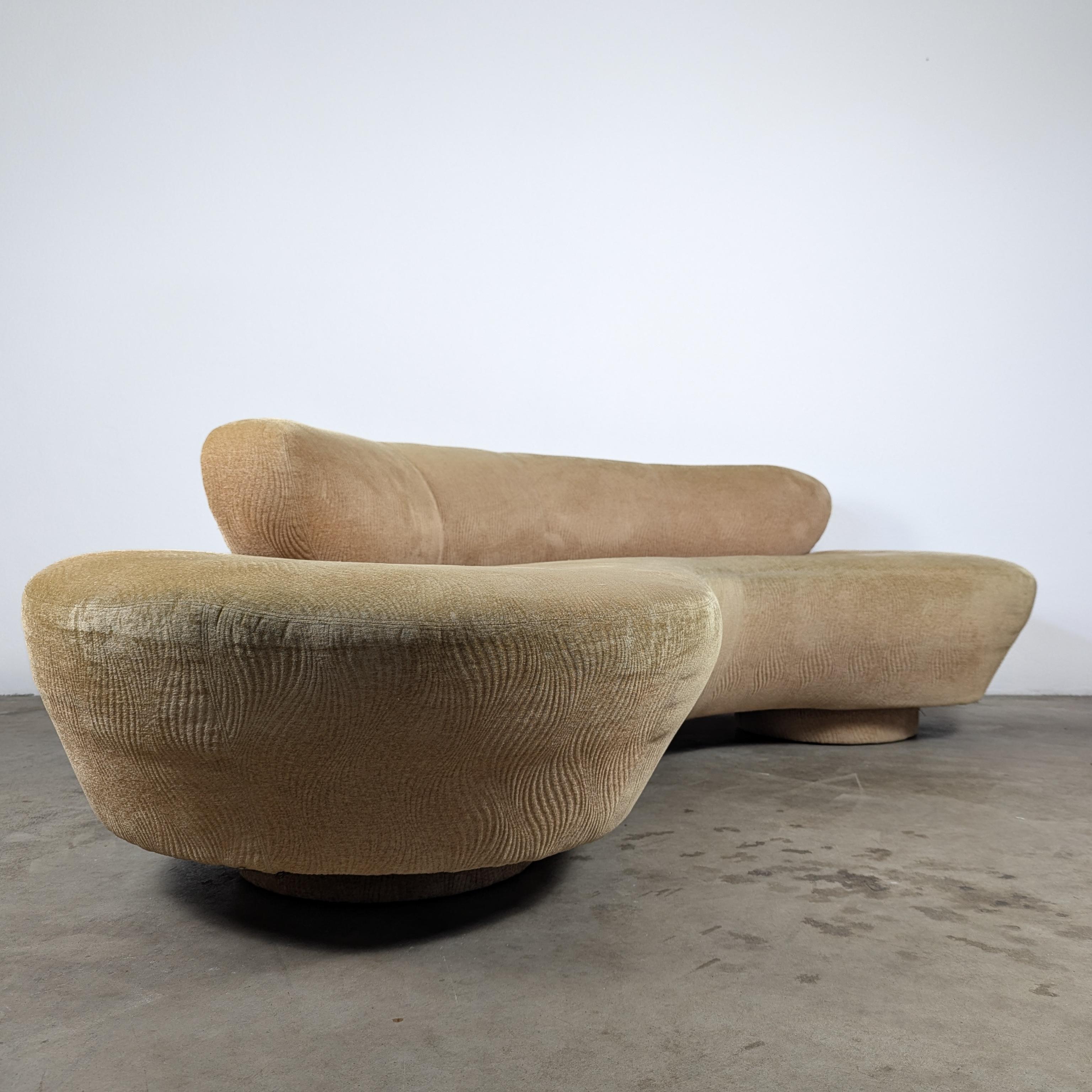 Vladimir Kagan Sofá Nube Serpentina para Direccional Tela en venta