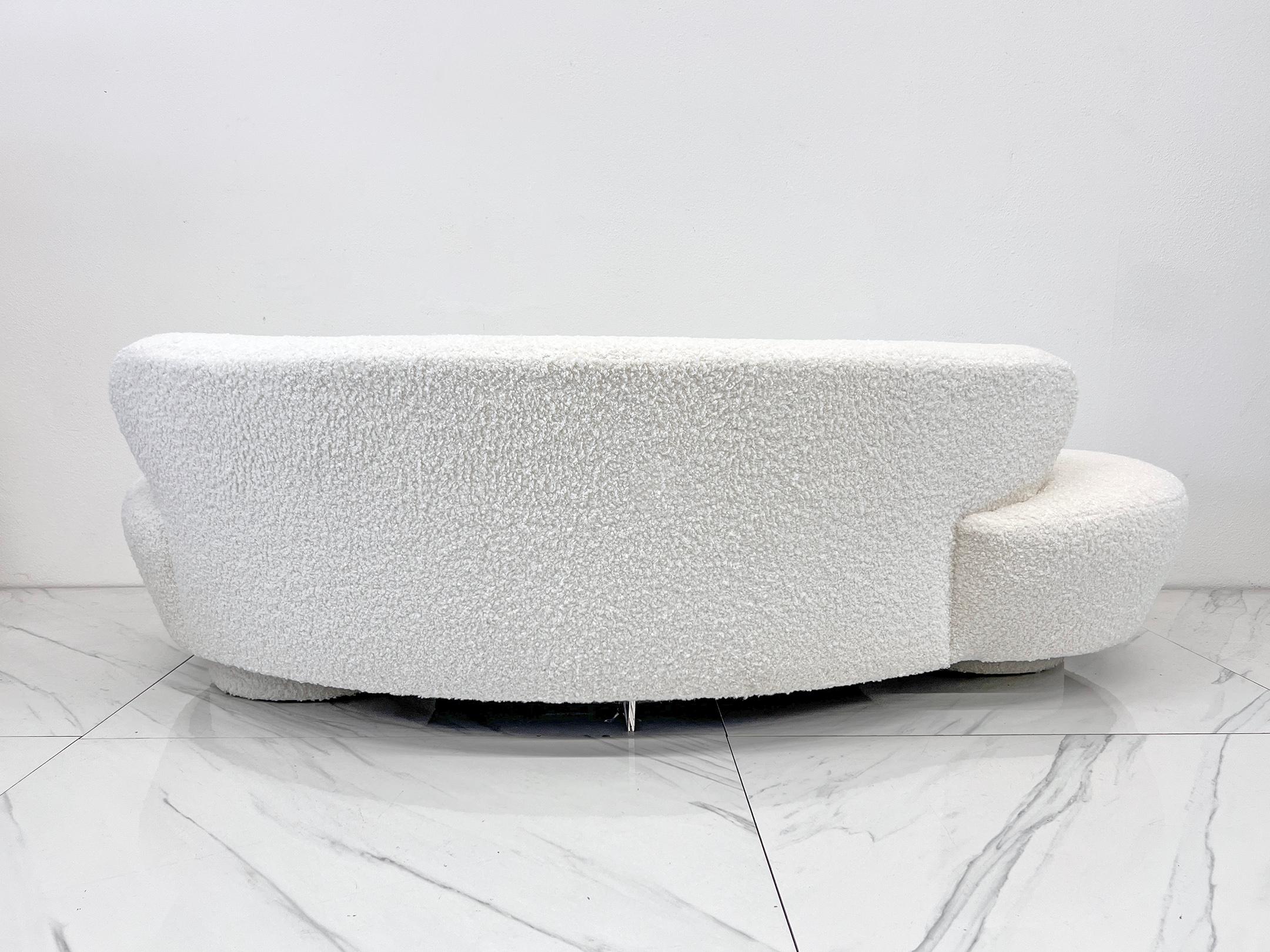 Step into the realm of luxury and design with this iconic Vladimir Kagan Cloud Sofa! Crafted with the finesse of a sculptor, this masterpiece is not just a piece of furniture; it's an experience. Picture yourself lounging on a cloud, quite