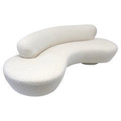 Vladimir Kagan Sofá Nube Serpentina para Direccional en Boucle Pesado