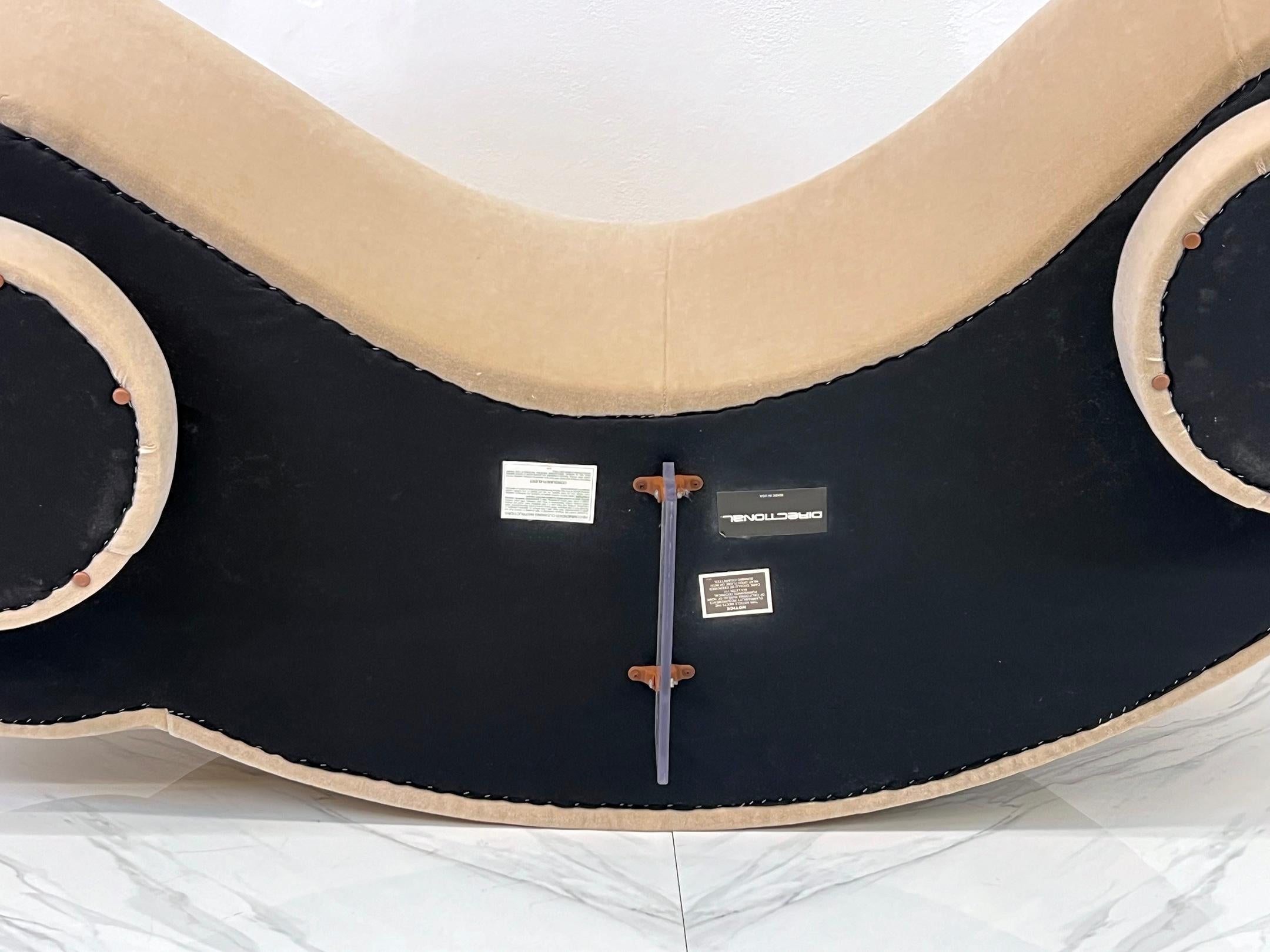 Vladimir Kagan Serpentine Cloud Sofa for Directional in Tan Mohair 2