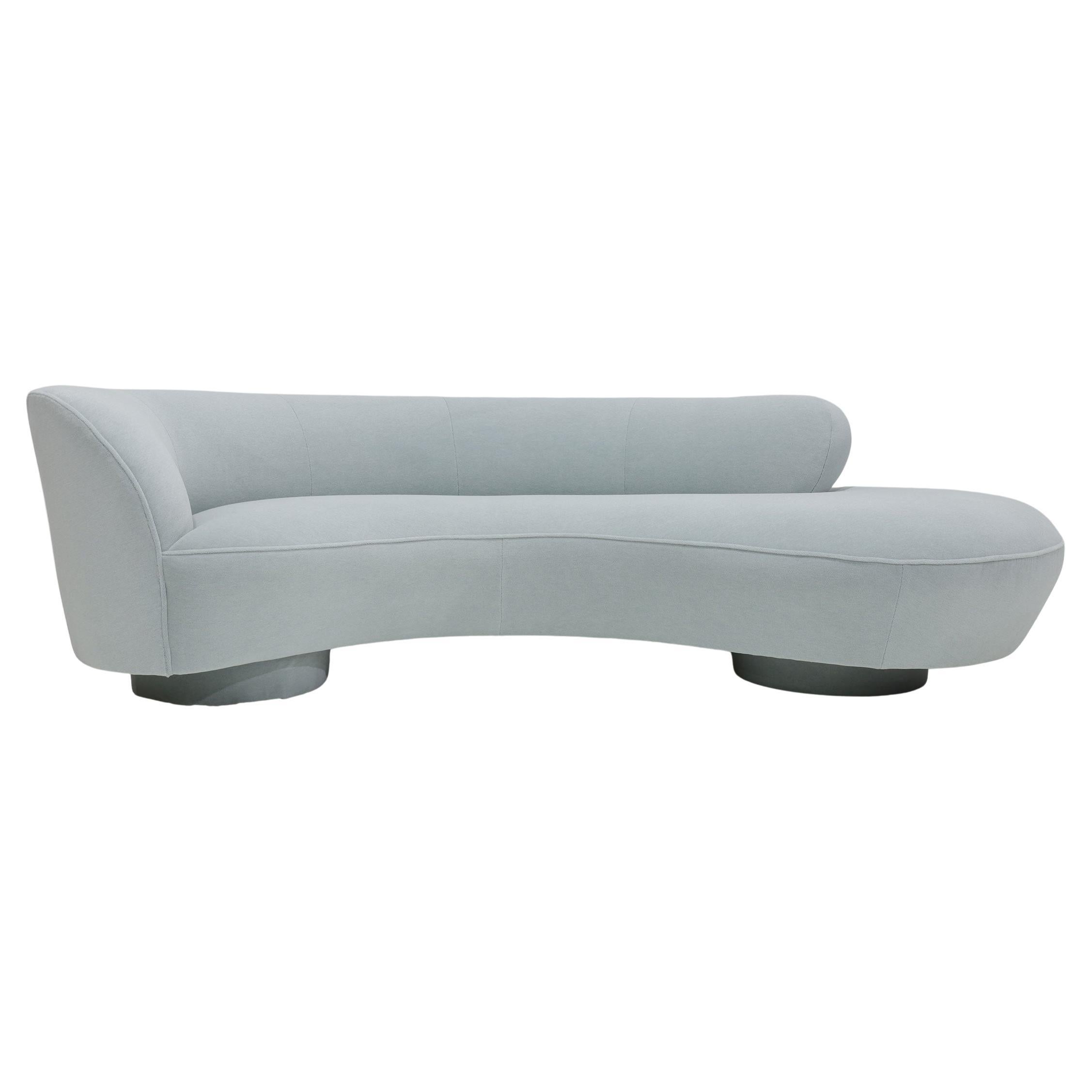 Vladimir Kagan Serpentine Cloud Sofa in Holly Hunt Alpaca Mohair