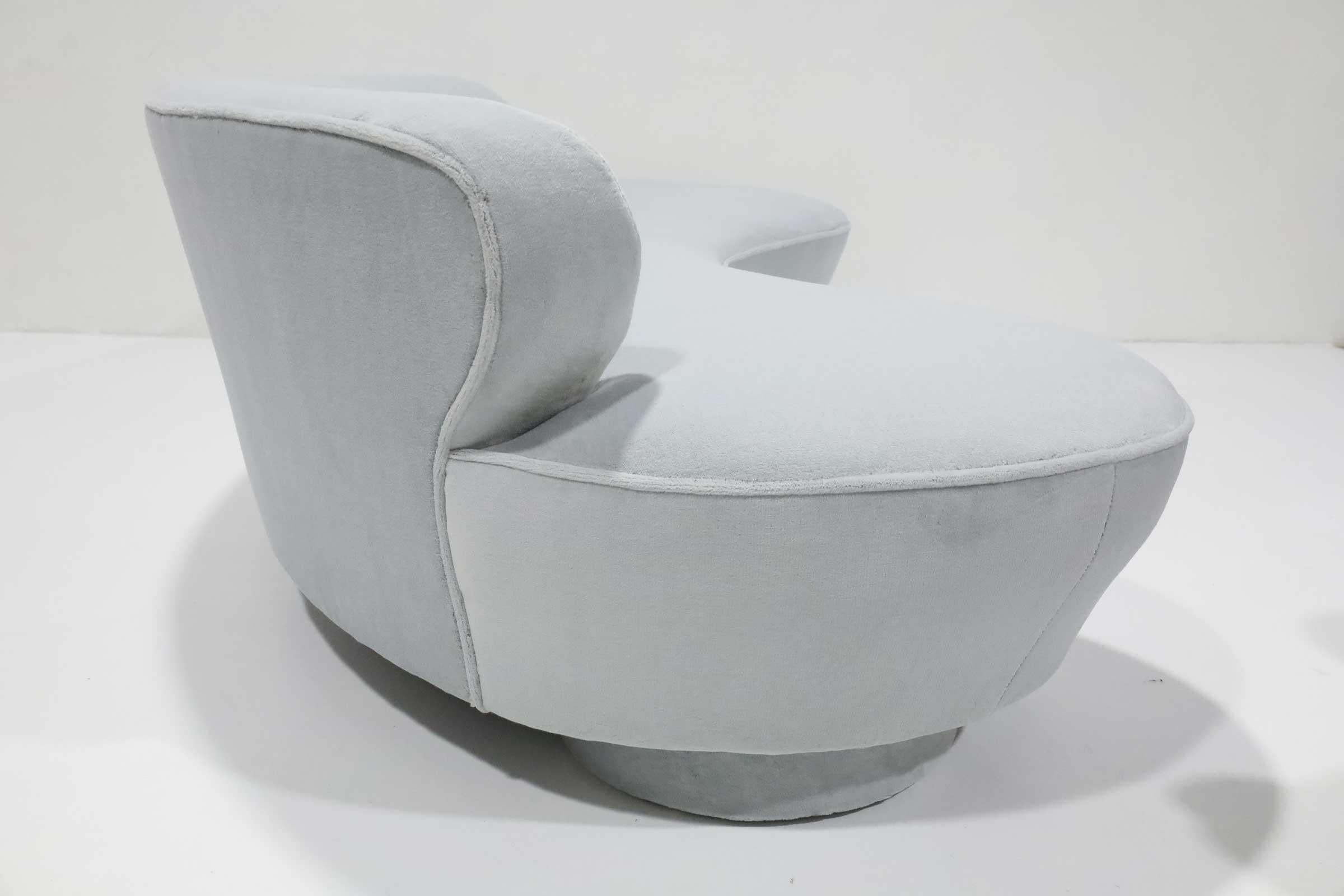 Americano Divano a forma di nuvola serpentina Vladimir Kagan in mohair in vendita
