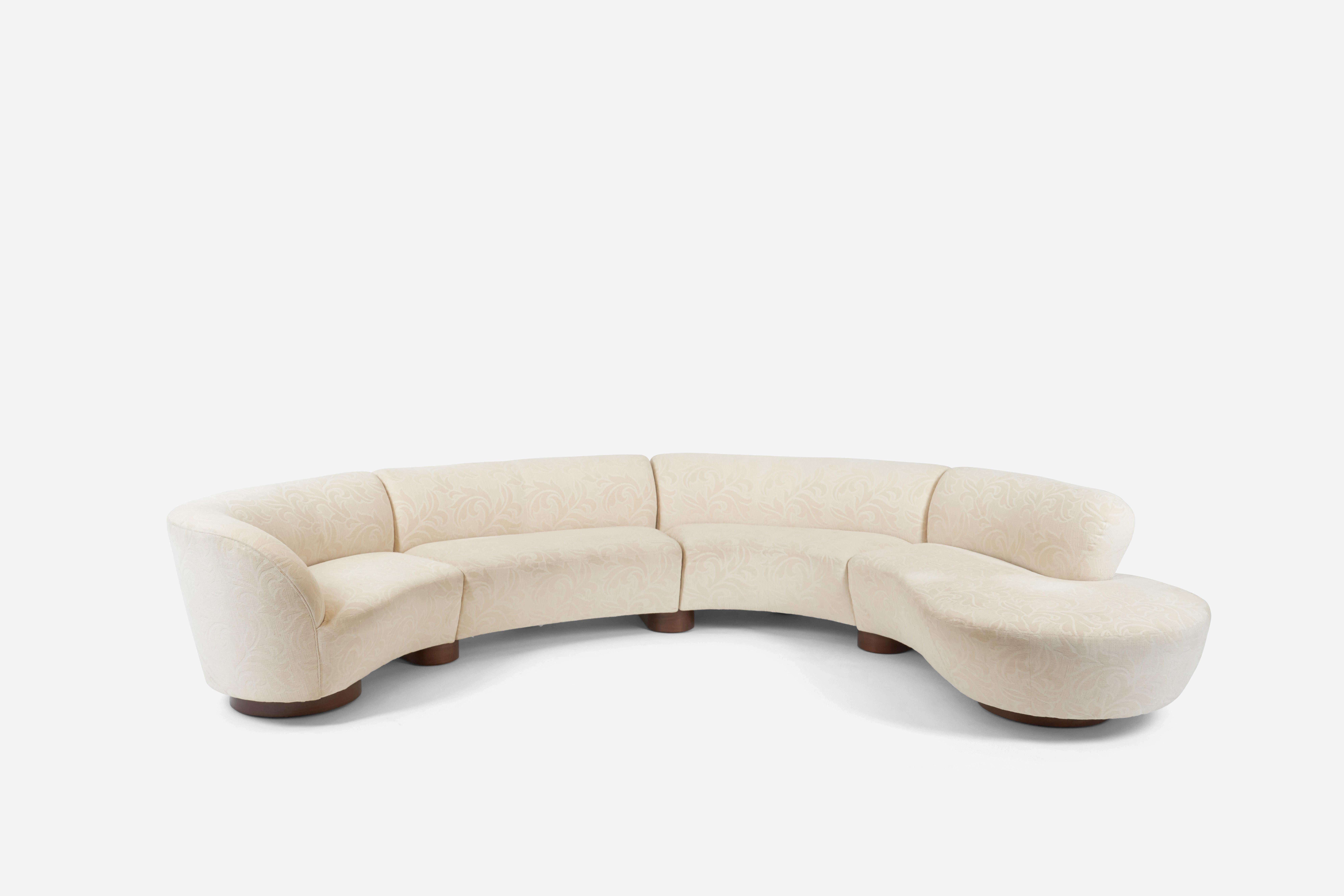 Late 20th Century Vladimir Kagan Serpentine Sectional Sofa