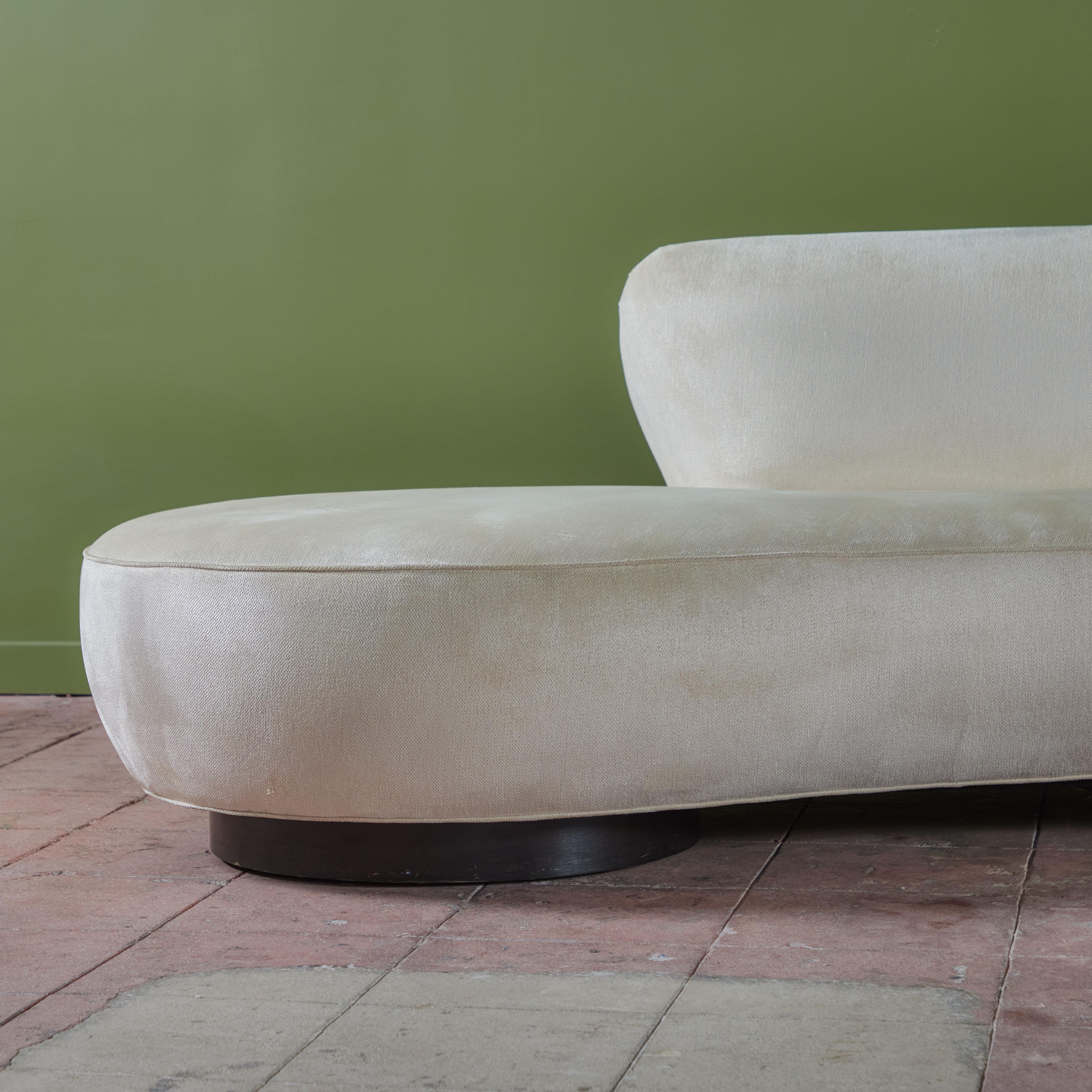 Upholstery Vladimir Kagan Serpentine Sofa For Sale