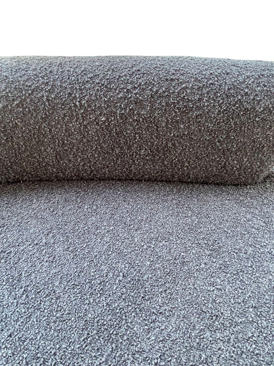 Vladimir Kagan Serpentine Sofa in Charcoal Black Fabric, U.S.A. 1970's. (Stoff) im Angebot