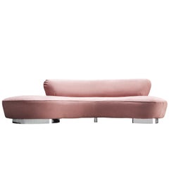 Vladimir Kagan Serpentine Sofa in Pink