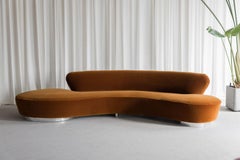 Vladimir Kagan serpentine sofa Mohair USA 1999