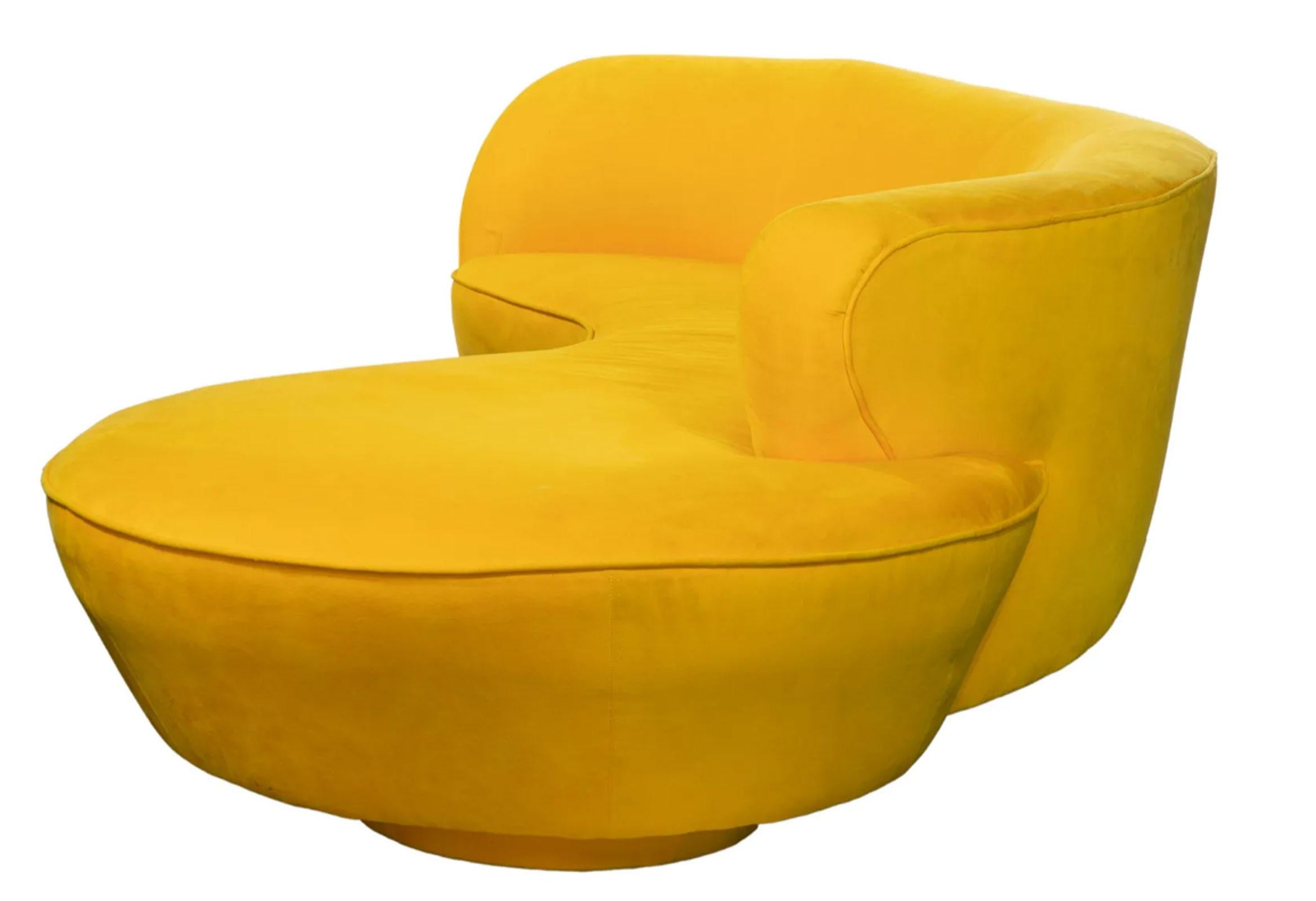 American Vladimir Kagan Serpentine Sofa, Sold Individually