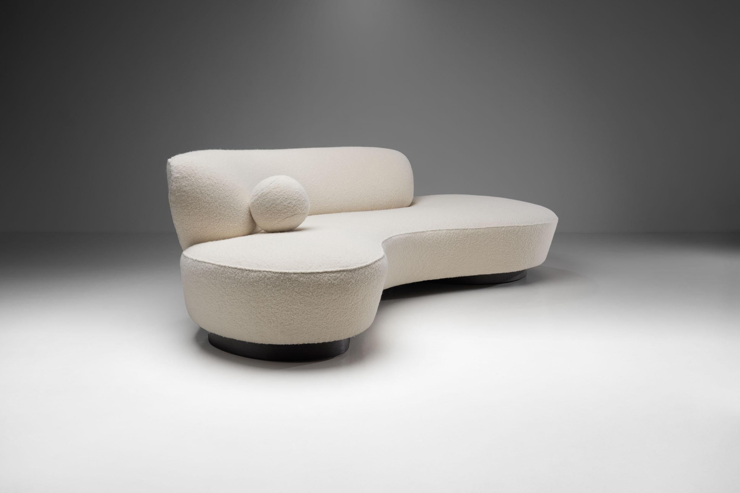 asymmetrical serpentine sofa