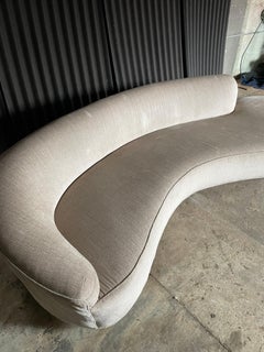 Canapé serpentin Vladimir Kagan avec bras droit Modèle 150 BSA