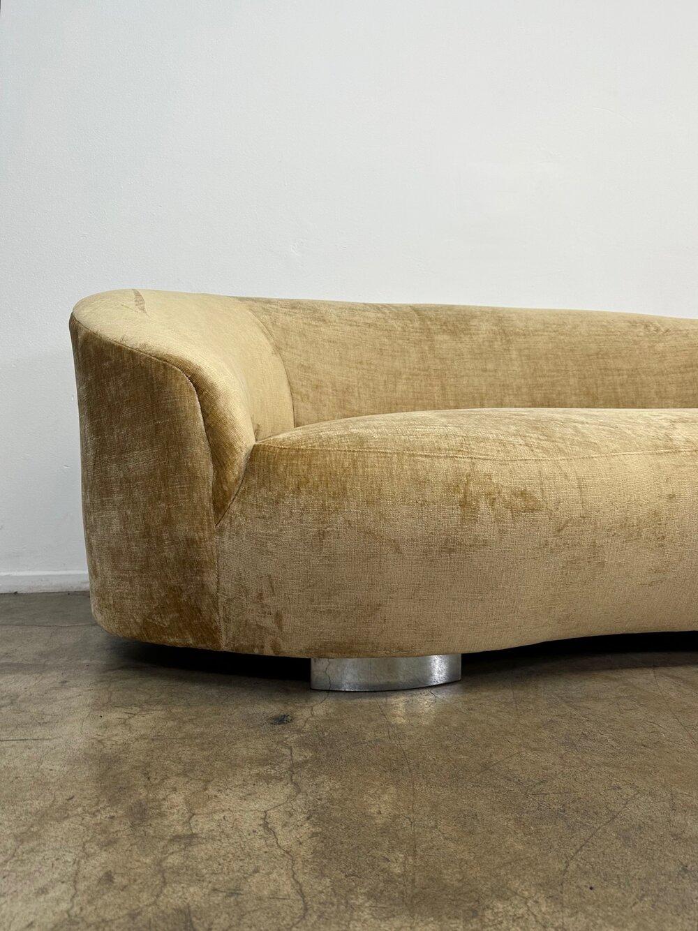 American Vladimir Kagan Serpentine Style Sofa
