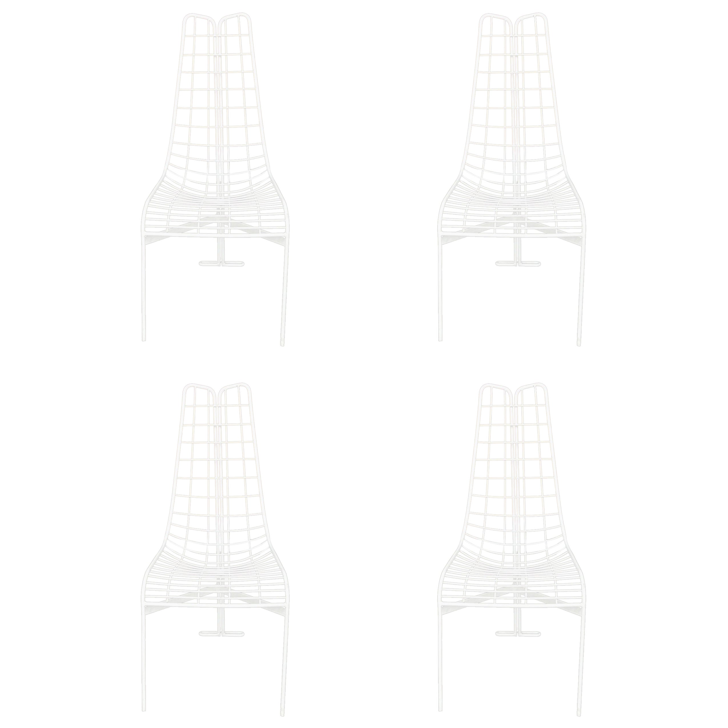 Vladimir Kagan Set of 4 Capricorn Tall Back Chairs For Sale