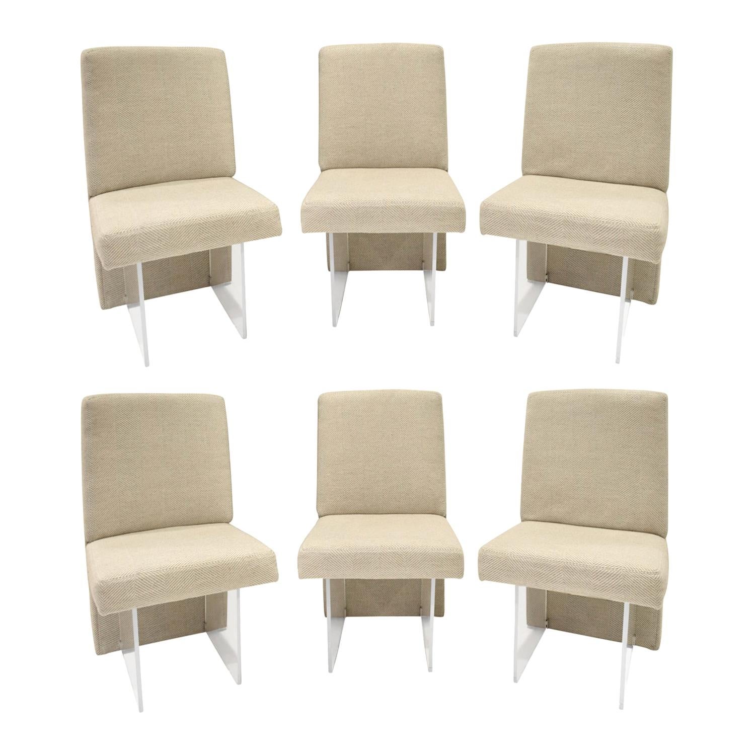 Vladimir Kagan Set of 6 "CLOS" Dining Chairs, 1975 'Signed'