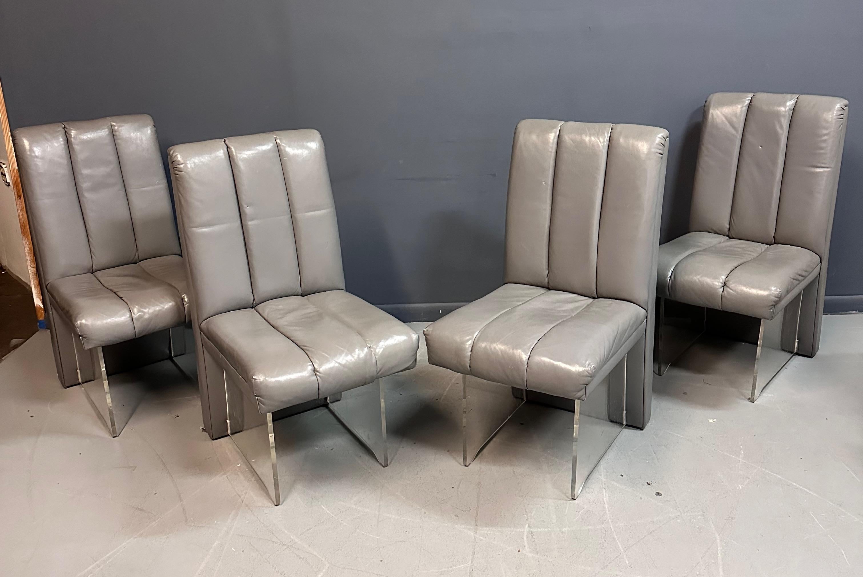 Vladimir Kagan lot de 6 chaises de salle à manger clos, 2 bras et 4 chaises d'appoint mi-siècle en vente 2