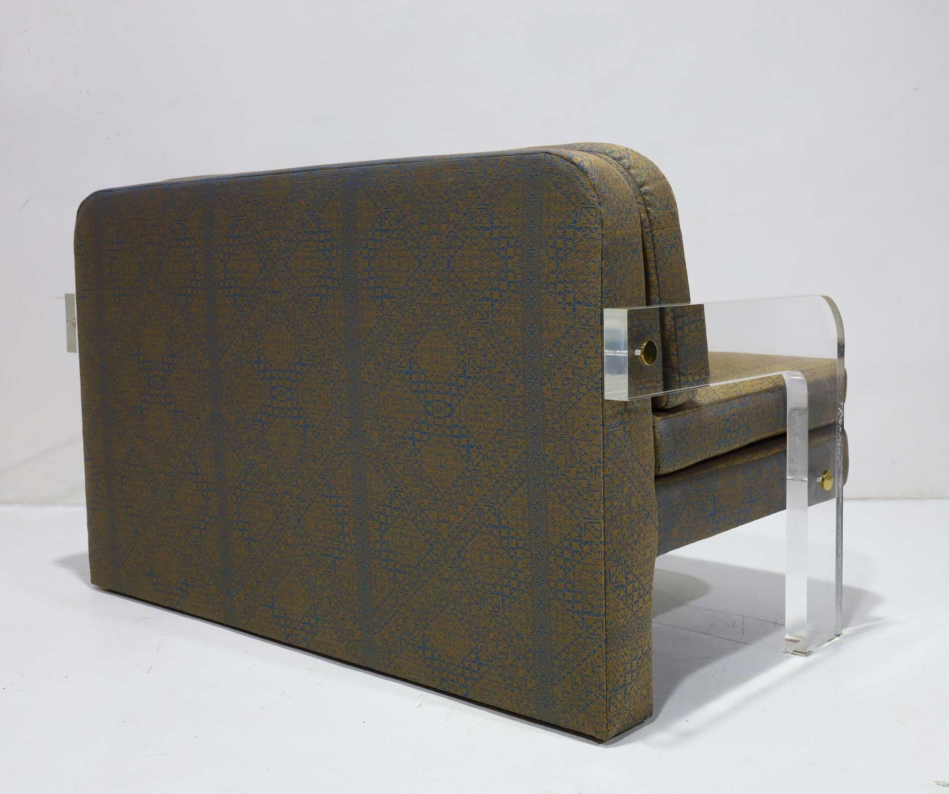 Mid-Century moderno Divano Vladimir Kagan in cotone/seta Donghia in vendita