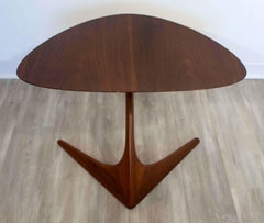 Vladimir Kagan Signed Cantilever Unicorn End Table