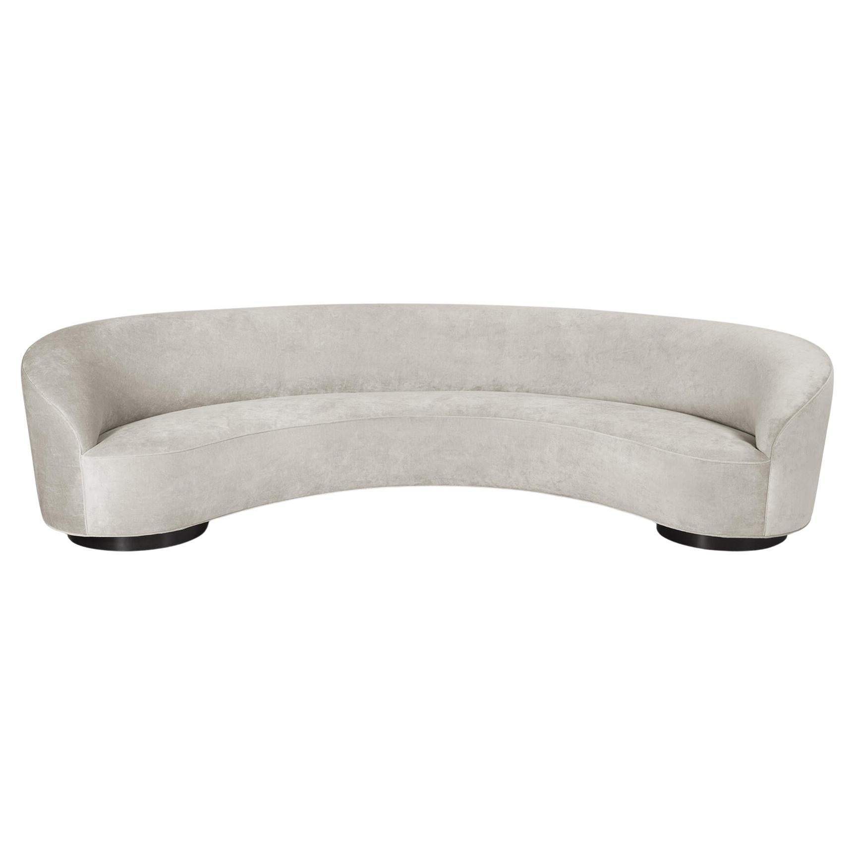 Vladimir Kagan Sloane Sofa Maple Ebony Base