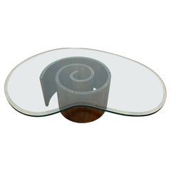 Vladimir Kagan "Snail" Coffee Table, Circa 1960s
