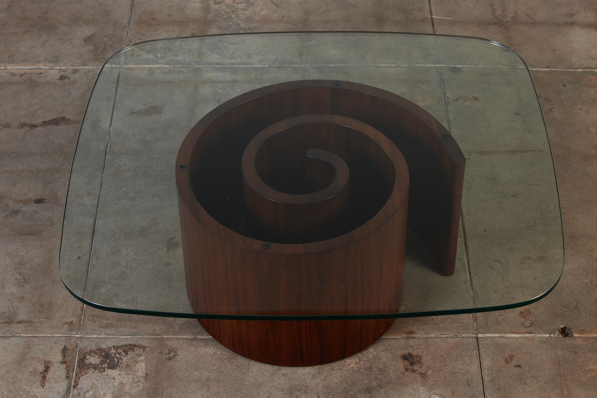 American Vladimir Kagan Snail Coffee Table