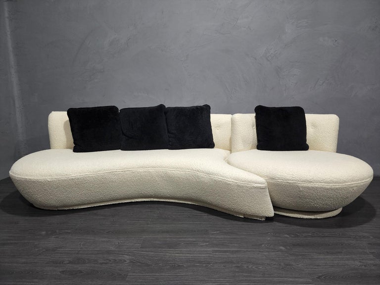 Vladimir Kagan Attributed Sofa and Swivel Chair For Sale at 1stDibs