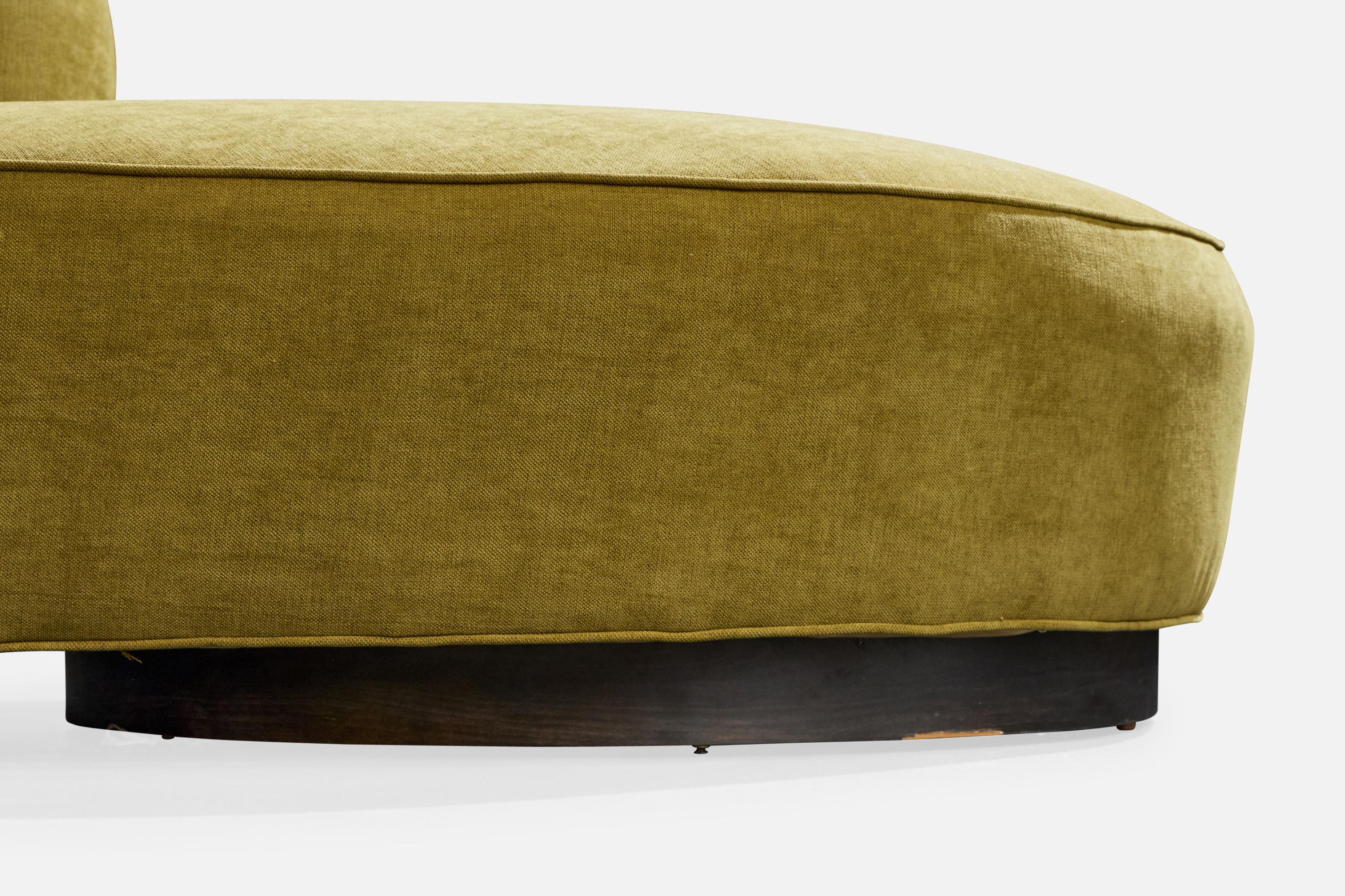 Vladimir Kagan, canapé, tissu, Wood, États-Unis, années 1990 en vente 5