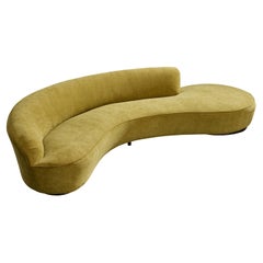 Vladimir Kagan, canapé, tissu, Wood, États-Unis, années 1990