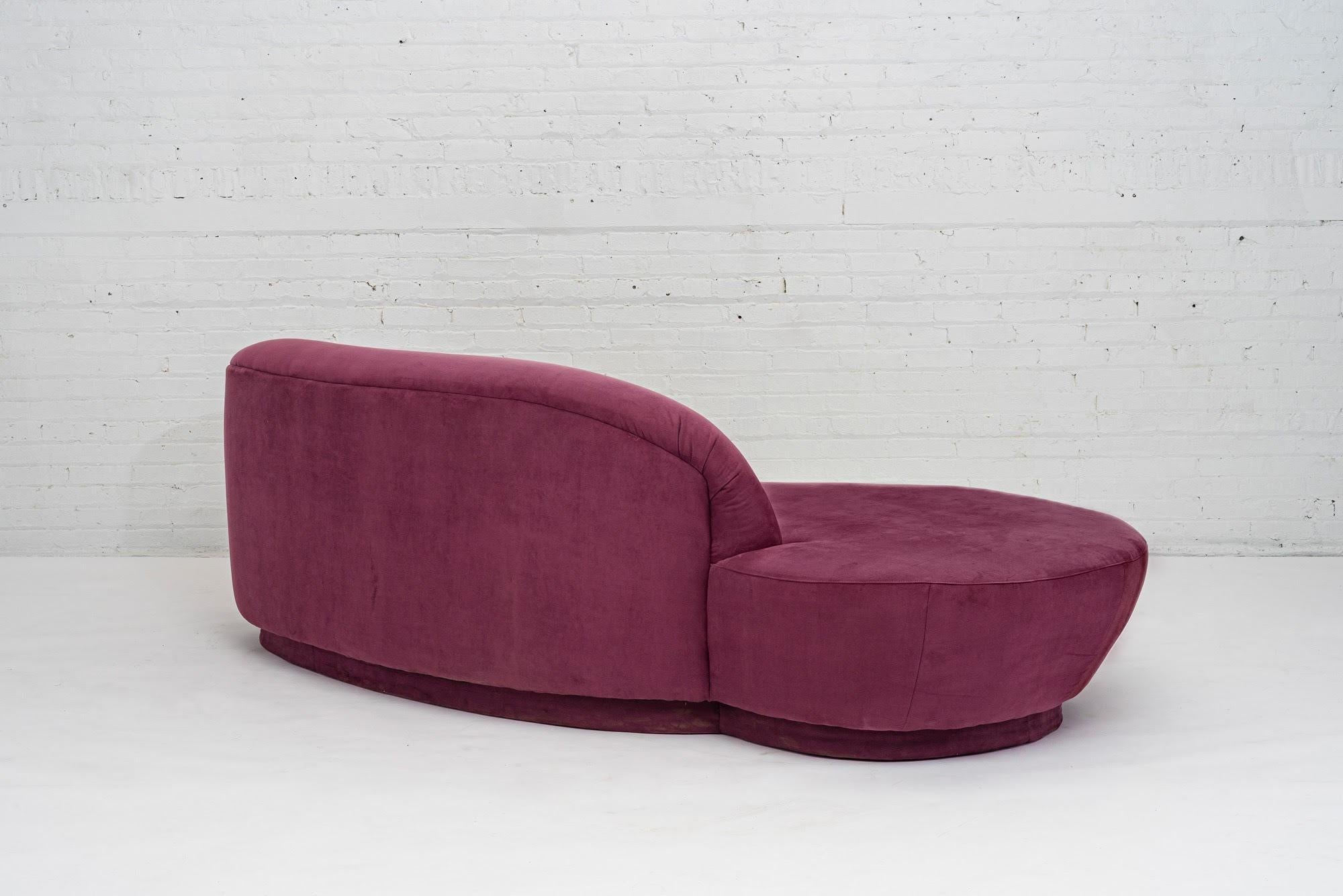 Suede Vladimir Kagan Sofa for Directional, 1990