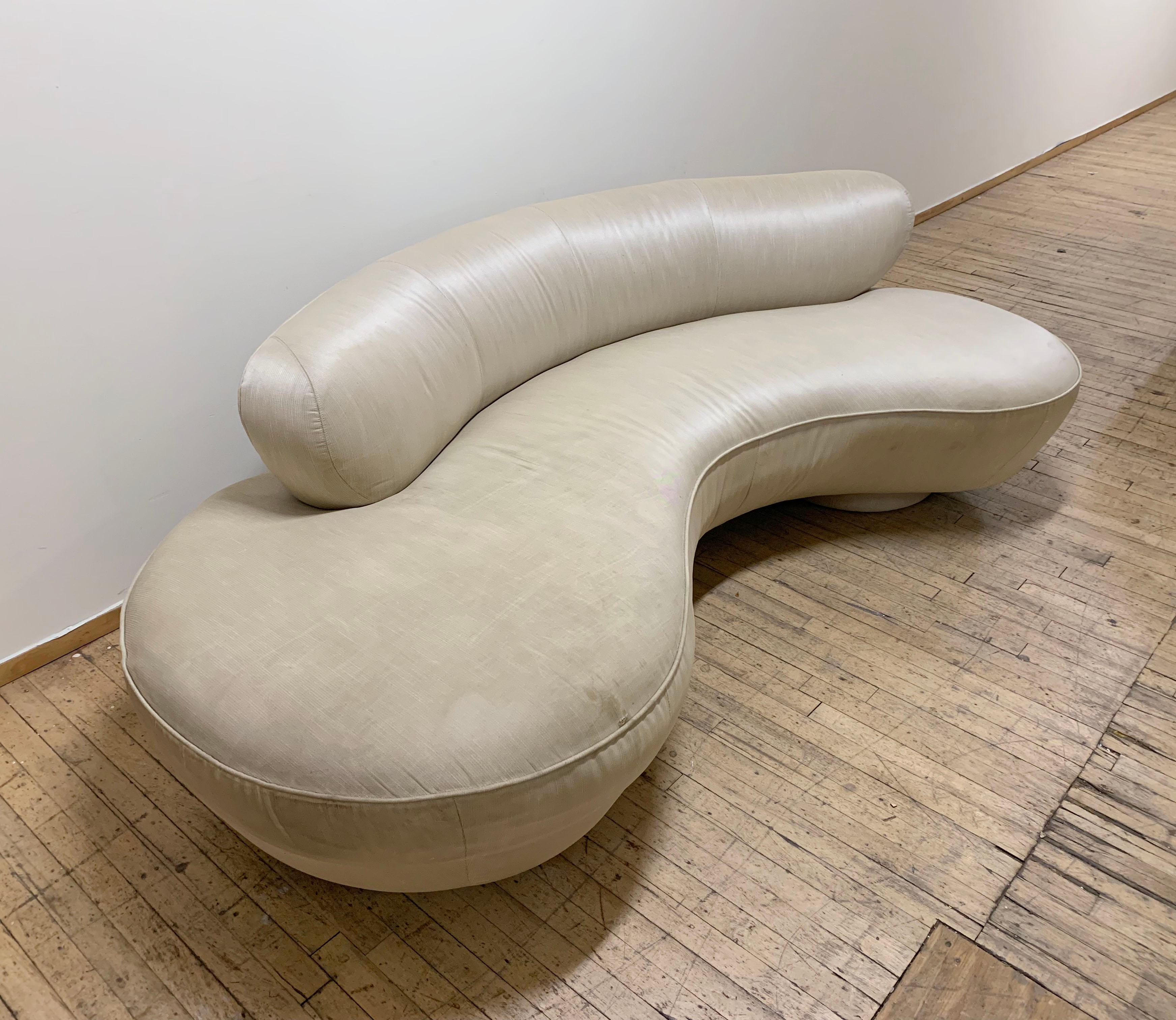 Upholstery Vladimir Kagan Serpentine Cloud Sofa for Directional