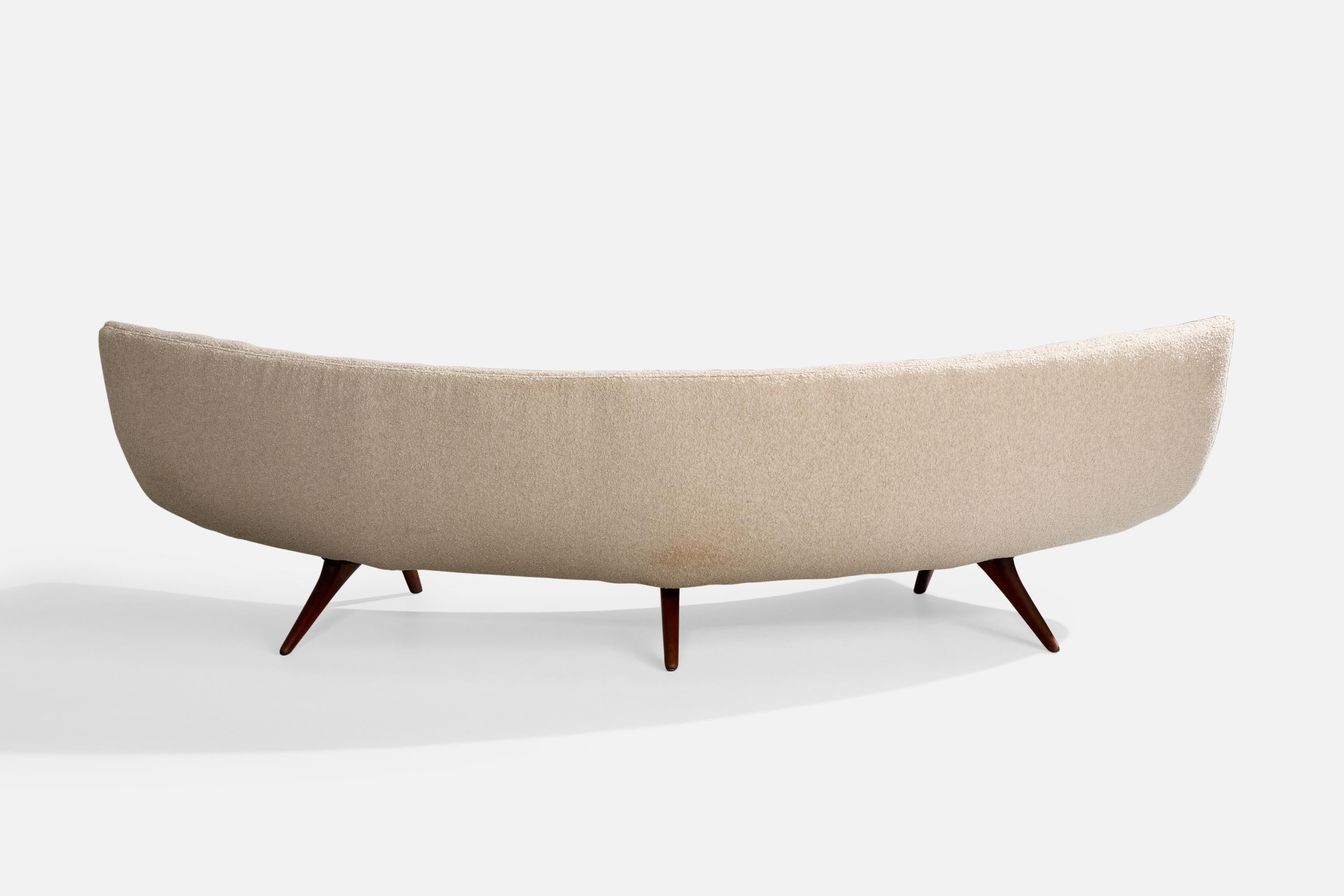 Vladimir Kagan, canapé, noyer, tissu, États-Unis, années 1960 en vente 1