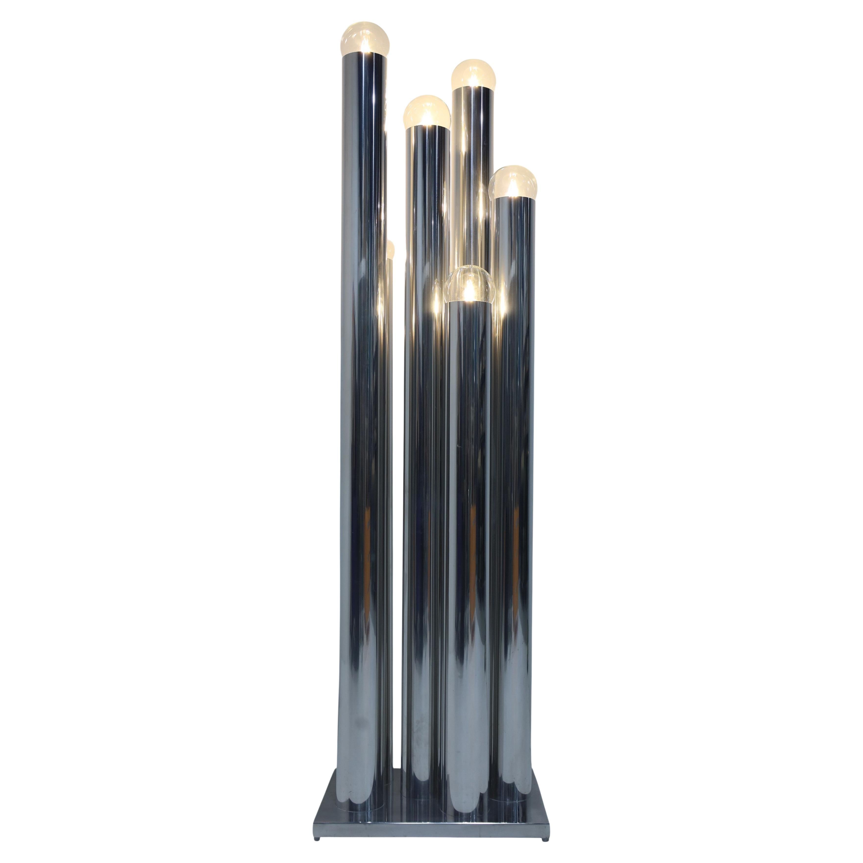 Vladimir Kagan Stalagmite Floor Lamp, Polished Aluminum, 1970s